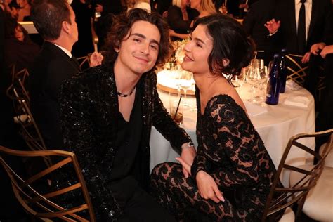 kylie jenner timothee chalamet golden globes